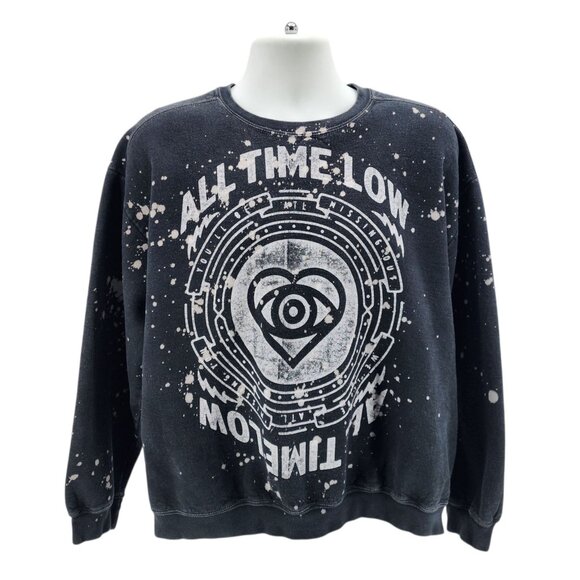 All Time Low Adult XL Sweatshirt Gildan Premium Splatter Missing You Graphic Tie - Picture 11 of 11
